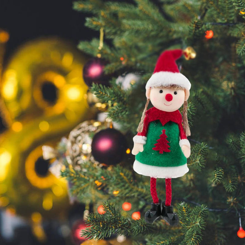 2er-Set CosyHome Weihnachts-Elfen als Plüschfiguren, mehrfarbige Hängeornamente aus Textil für die Weihnachtsdekoration - Bild 5
