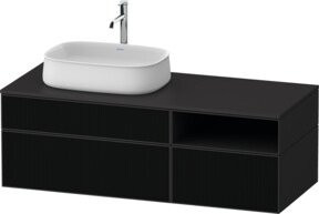 Duravit Waschtischunterschrank Zencha in Lichtgrau mit Einrichtungs-System, Breite: 130 cm, Tiefe: 55 cm, Höhe: 44,2 cm - Bild 1