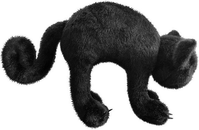 Yiran Health & Beauty Katzen Plüschtier Set, Schwarz/Weiß, 30cm - Bild 1