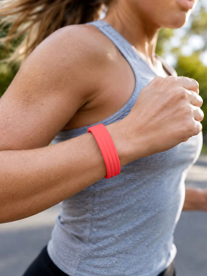 Einfarbiges Silikon-Sportarmband für Google Fitbit Air, Unisex, Blau - Bild 4