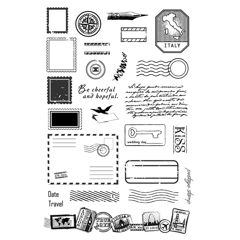 Bview Art Transparenter Gummi-Stempel für DIY Journaling und Weihnachtskarten - Bild 2