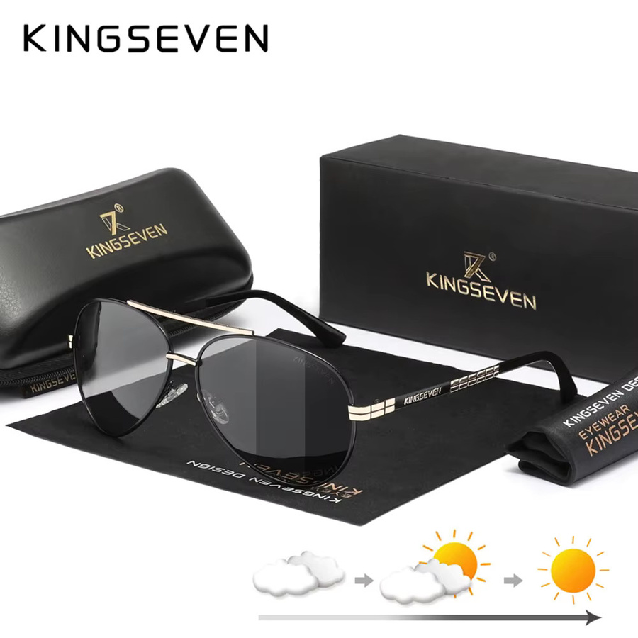 Kingseven Sonnenbrille Pilot, Vollrand, Metall, Herren - Bild 2