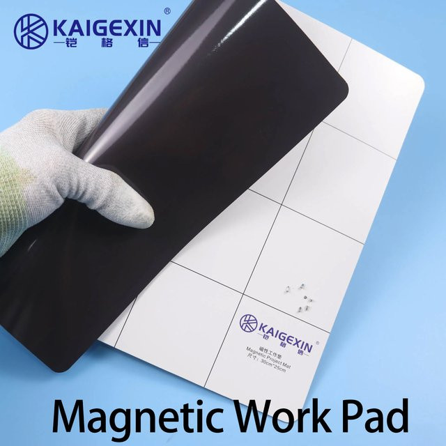 KGX Magnetische Arbeitsunterlage in Weiß für Laptop, Handy und Schrauben zur Aufbewahrung und Sortierung - Bild 1
