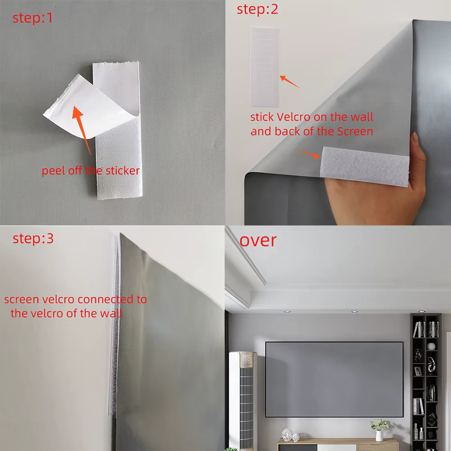 MIXITO Projektionswand aus Metall mit 16:9 Format und Anti-Licht-Effekt, 60 Zoll, tragbar für Zuhause, Büro und Party - Bild 3