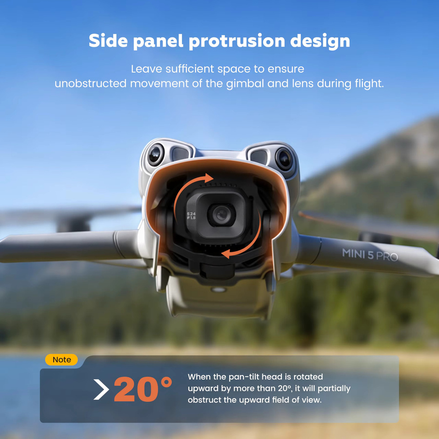 STARTRC Schnellverschluss Gimbal-Schutz und Sonnenschutzabdeckung für DJI Mini 5 Pro Drohne in Grau - Bild 5