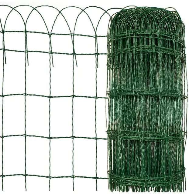 Karat Ziergeflecht Zaungeflecht für Beetbegrenzung in Grün, Maschenweite 15 x 9 cm, Höhe: 65 cm, Länge: 2500 cm - Bild 1