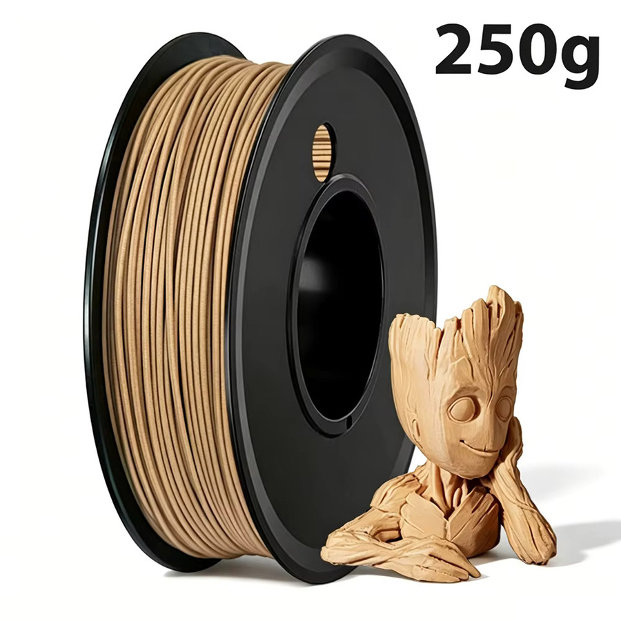 3D Maliang PLA Filament 1,75mm mit Holzmaserung-Textur für FDM 3D-Drucker, 4er-Pack à 250g in Teakholz, Weißeiche, Sandelholz und Kirschholz - Bild 4