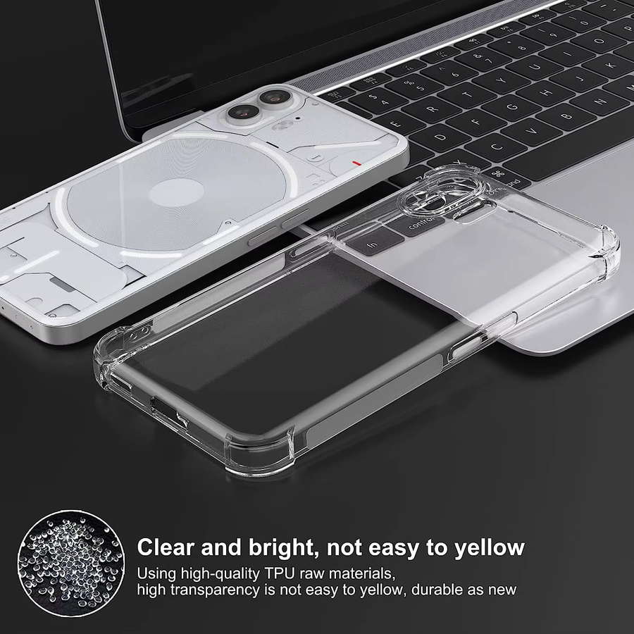 No-Sing Stoßfeste transparente Schutzhülle für Nothing Phone 1 2 2A Plus 3A Pro und CMF Phone 1 2 3 2a 3a Pro - Bild 2