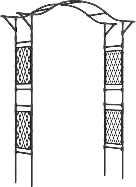 Costway Rosenbogen aus Metall als Rankhilfe für den Garten in Schwarz, B/T/H: 170 x 39 x 210 cm - Bild 1