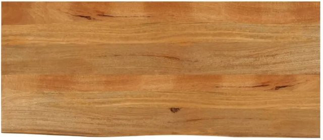 vidaXL Tischplatte aus Massivholz Mango mit Baumkante, Braun, B/T/H: 140 x 60 x 2,5 cm - Bild 1