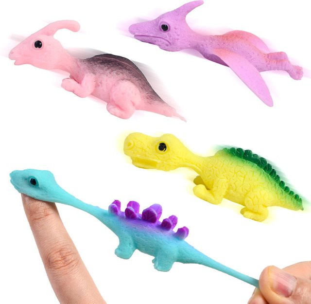 Datgo Dinosaurier Fingerkatapult-Spiele, Bunt / Mehrfarbig, 5-20-teiliges Set - Bild 1
