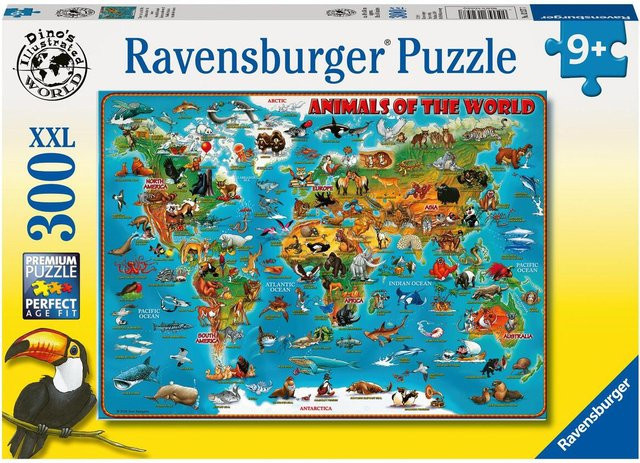 Ravensburger Tiere rund um die Welt, Puzzle, 300 Teile, ab 9 Jahren - Bild 1