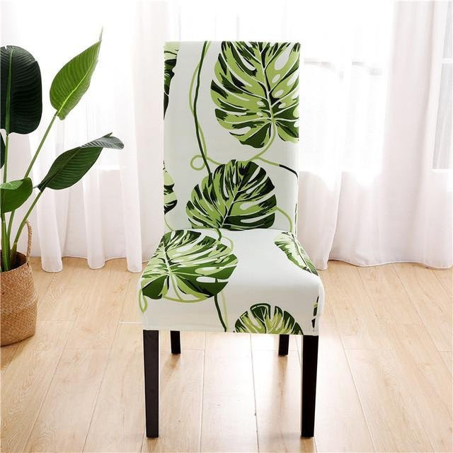 Housmife Stuhlhussen mit Spandex-Druck in Multicolour, moderne und schmutzabweisende Stretch-Sitzbezüge für Esszimmerstühle - Bild 1