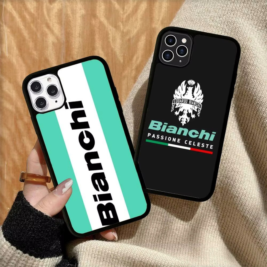 B-Bianchi Logo Handyhülle für iPhone 16 Pro Max 15 14 Plus 14 13 12 11 aus PC und TPU - Bild 4