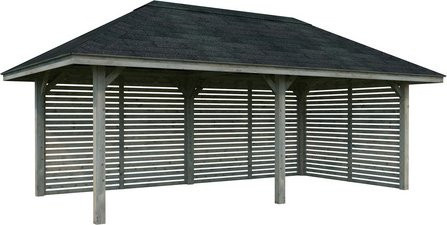 PALMAKO Pavillon Bianca Set 109 aus Fichtenholz in Grau, B/H/T: 588 x 319 x 300 cm - Bild 1