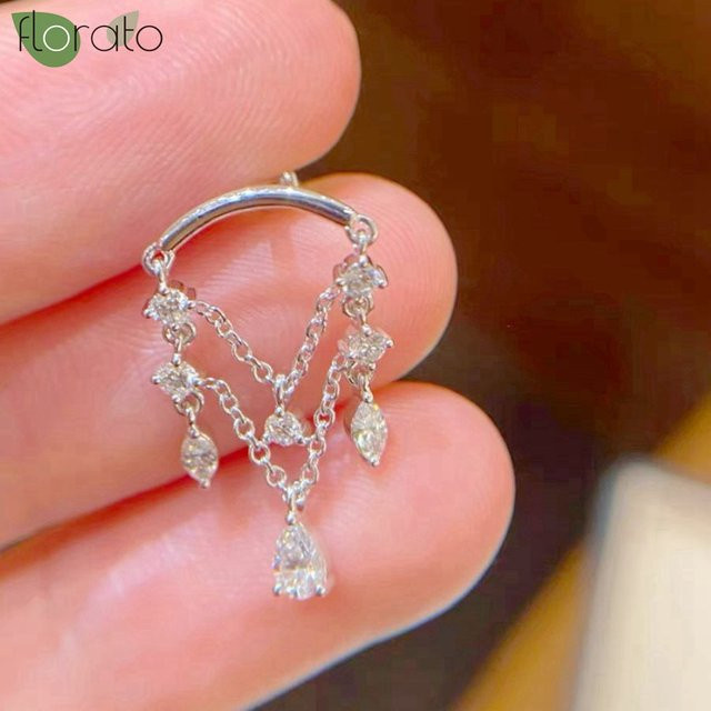YUXINTOME Ohrstecker 925 Sterling Silber, Kristall, Damen - Bild 1
