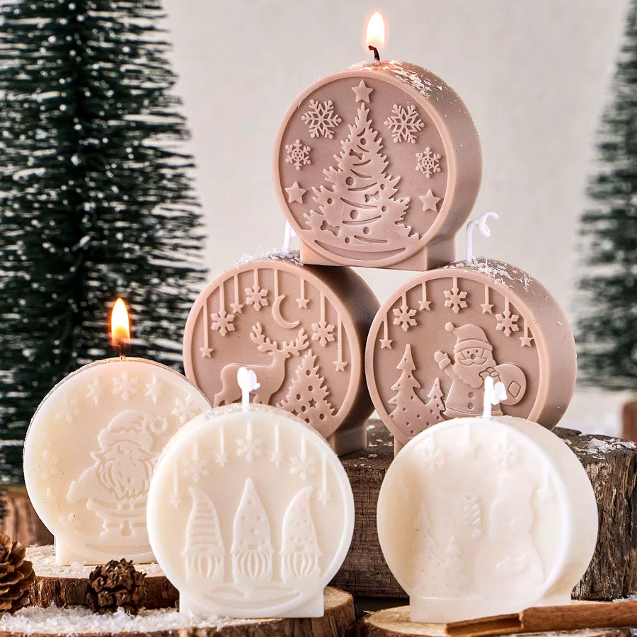 UDOCOOL Silikon Kerzenform für DIY Weihnachtsornamente und Relief-Handwerk in Multicolour - Bild 1