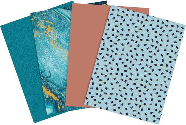 Décopatch Pocket Hot-Foil Collection Mix and Patch Post für Dich in Mehrfarbig und Blau - Bild 1