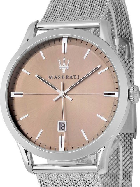 Maserati Herrenuhr, Quarz, Edelstahl, 42 mm, Pink - Bild 1