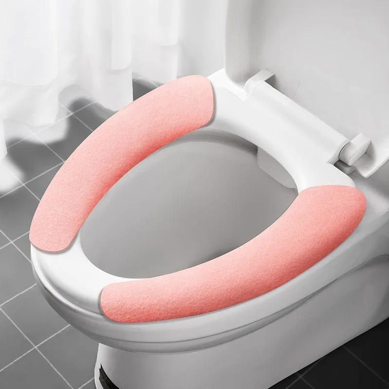 Yiran Furniture Universal Toilettensitzbezug aus Baumwolle, 2er-Set, Waschbar - Bild 2