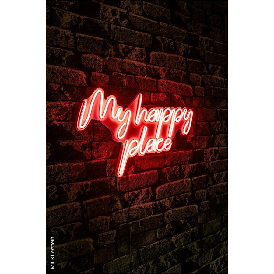 Opviq LED-Wandleuchte in Rot aus PVC für Wohnzimmer, Schlafzimmer und Terrasse, B/H/T: 55 x 31 x 2 cm - Bild 4
