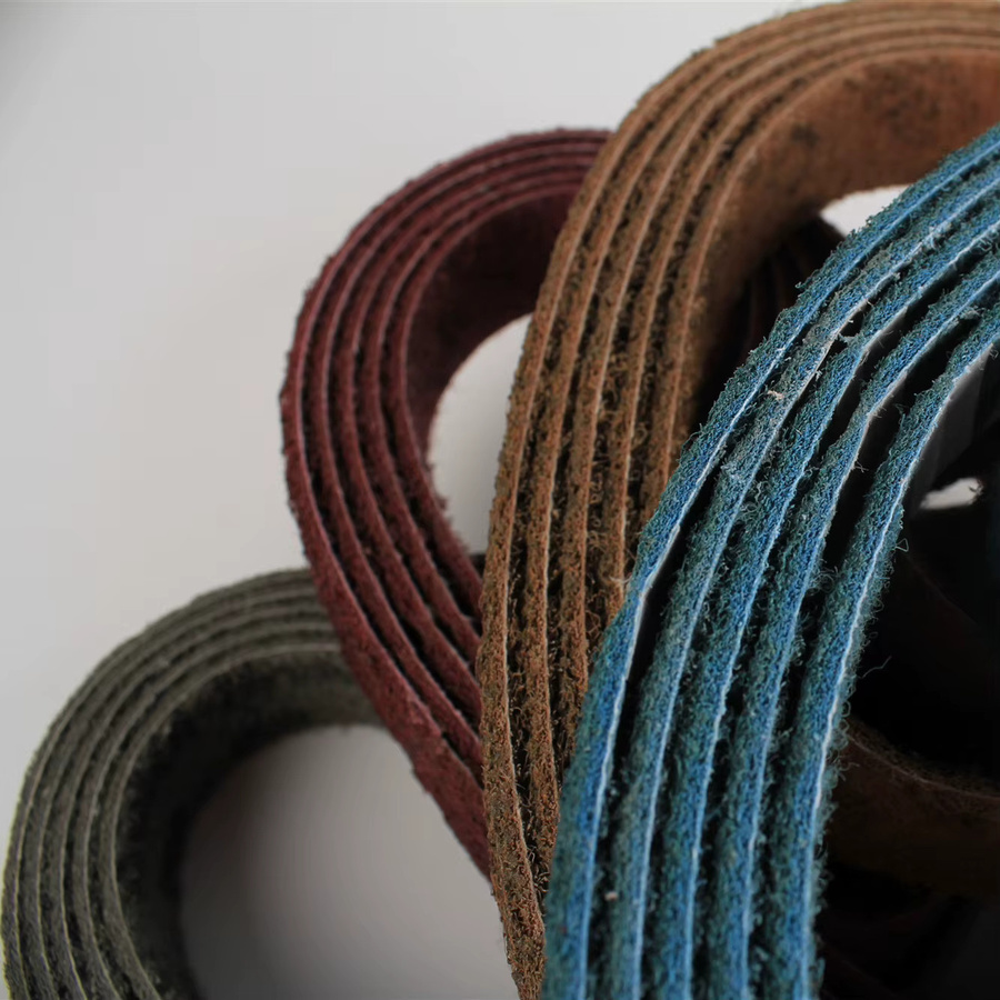 Raizi Vlies-Schleifband aus Nylon für Edelstahl-Schleifer und Polierer, Körnung P150-600, Breite: 40 mm, Länge: 760 mm - Bild 3