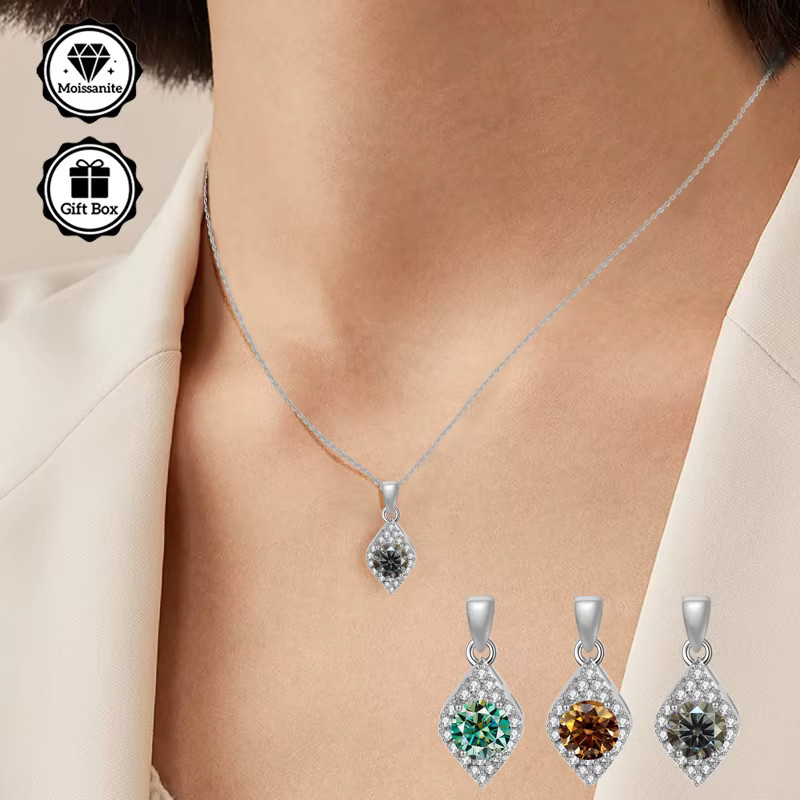 LAMVOICE Halskette, 0,5 Karat Moissanit, Damen - Bild 2
