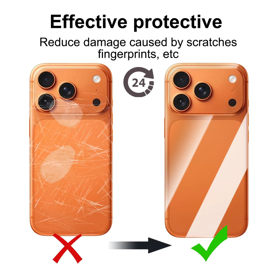Hydrogelfolie für Apple iPhone 17 Pro Max, transparente Vollabdeckung für Rückseite und Seiten mit Installationswerkzeug - Bild 2