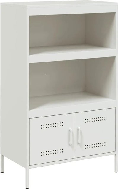 vidaXL Highboard in Weiß aus Stahl im Industrie-Stil, B/T/H: 68 x 39 x 113 cm - Bild 1