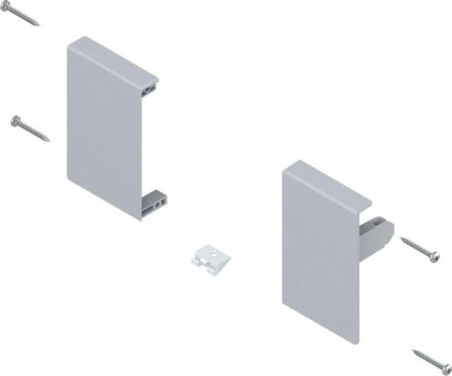 Blum Fronthalter Tandembox Antaro ZIF.71M aus Kunststoff in Grau RAL 9006 B/T/H: 24,0 x 21,0 x 2,5 cm - Bild 1