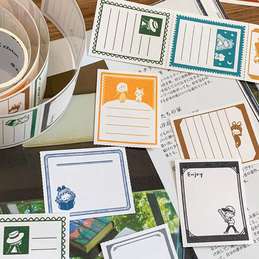 ZZOTON Antikes Briefpapier Gangu-Papier mit Retro-Rand, beschreibbares Spezialpapier für dein Journal in Multicolour - Bild 3