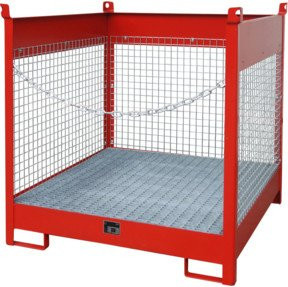 Bauer Fass-Stapelpalette FSP-4 D aus Stahl, Farbe: Rot - Bild 1