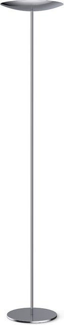 Belux Classic-10 LED-Stehleuchte in Chrom, dimmbar, Warmweiß 3000K, Höhe: 185 cm, Breite: 37,4 cm, Tiefe: 30 cm - Bild 1