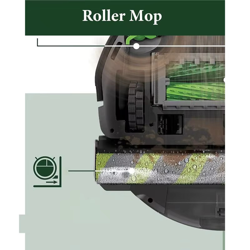 Ersatzwalzenmopp aus Mikrofaser für iRobot Roomba Max 705 Combo und Max 706 Combo Roboterstaubsauger, waschbar, Multicolour - Bild 2