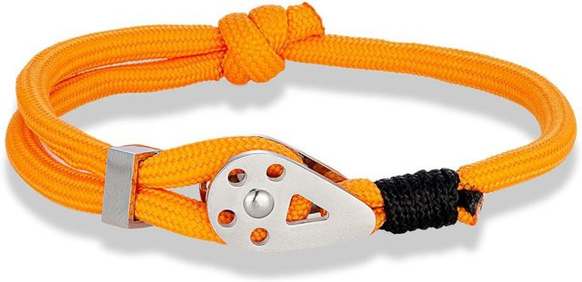 Armband Edelstahl, Karabiner, Seilarmband, gelb, Unisex - Bild 1