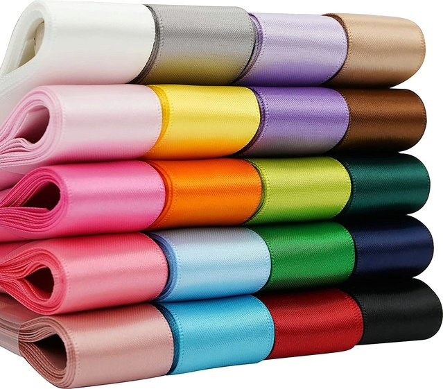 SUNEEYDAY Satinband in Multicolour für DIY-Handwerk und Dekoration, 10 Yards - Bild 1