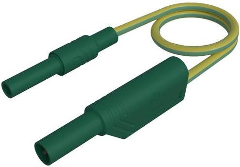 Hirschmann Test & Measurement MAL S WS-B 200/2,5 Sicherheits-Messleitung in Grün mit 4mm Sicherheits-Buchse und 4mm Sicherheits-Stecker - Bild 1