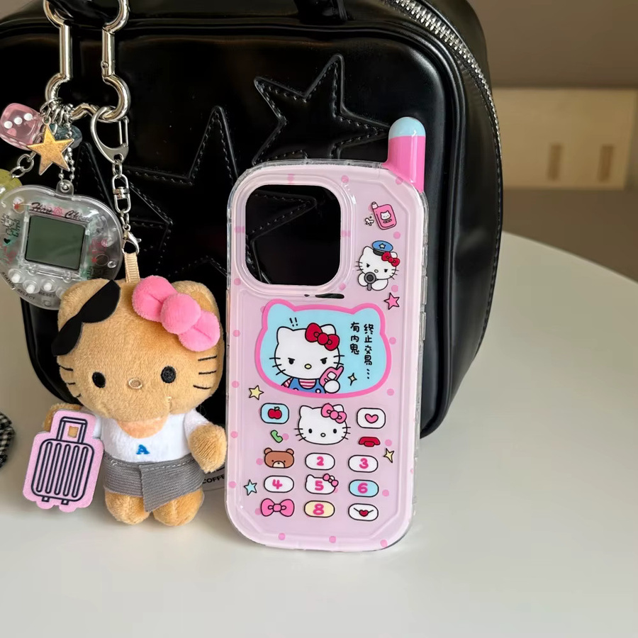 Hallo Kitty Handyhülle in Rosa für Apple iPhone 16, 15, 14, 13 und Pro Max mit Umhängeband und stoßfestem Hardcase - Bild 3
