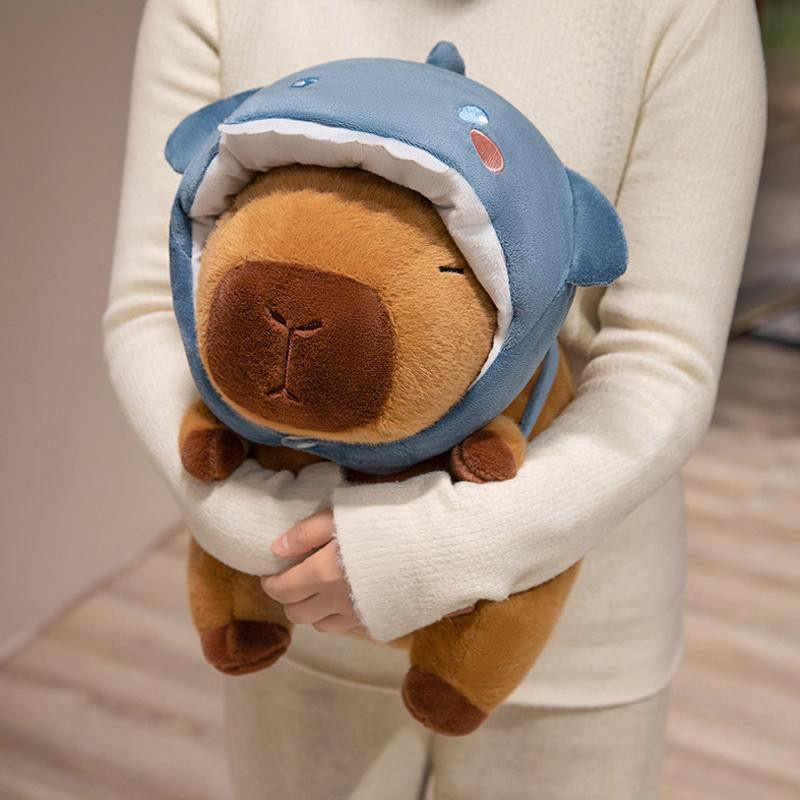 Haifischkopf-Rucksack Capybara-Design Plüschtier 22cm 3–6 Jahre - Bild 2