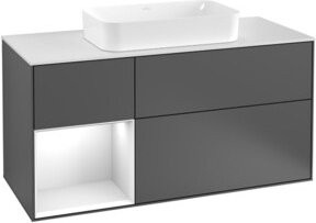 V&B Waschtischunterschrank Finion in Weiß lackiert, Breite: 120 cm, Tiefe: 50,1 cm, Höhe: 50,1 cm - Bild 1