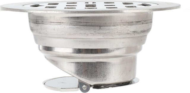 Runder Bodenablauf mfySpace aus Edelstahl in Weiß mit Geruchsdicht-Funktion und hohem Durchfluss für 75mm Rohre - Bild 1