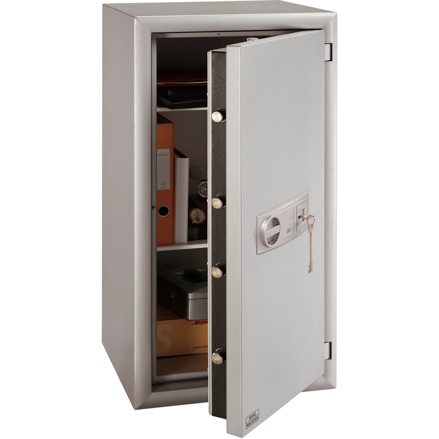 Burg-Wächter Wertschutzschrank MTD 780 K feuergeschützt mit Doppelbartschlüsselschloss in Silber, B/H/T: 50 x 98,5 x 46,2 cm - Bild 2