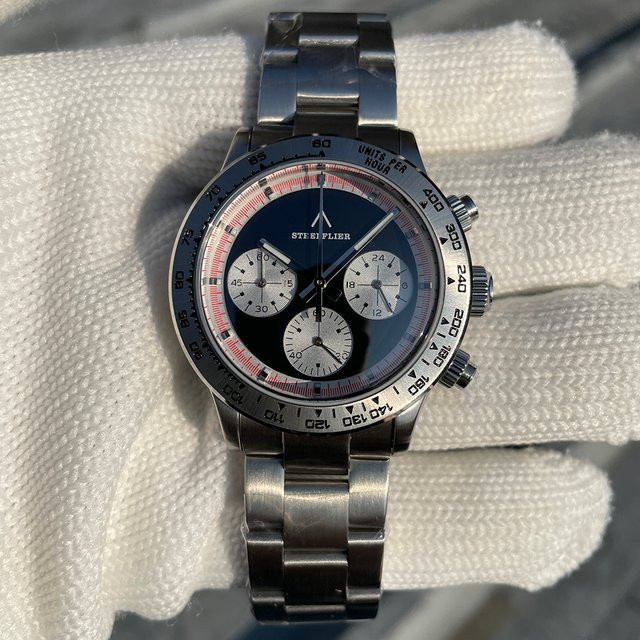 STEELFLIER Armbanduhr Quarz, Edelstahl, Schwarz, Herren, 20 ATM - Bild 1