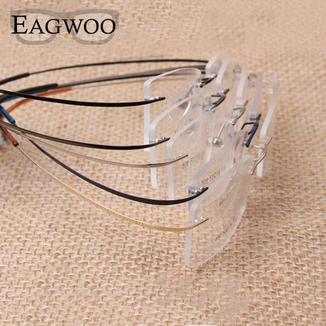 Eagwoo Korrektionsbrille, randlos, Titan, rechteckig - Bild 1