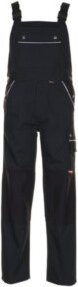 Planam Latzhose Canvas 320 aus Poly-Cotton in Schwarz mit Reflexstreifen und Knieschützertaschen - Bild 1