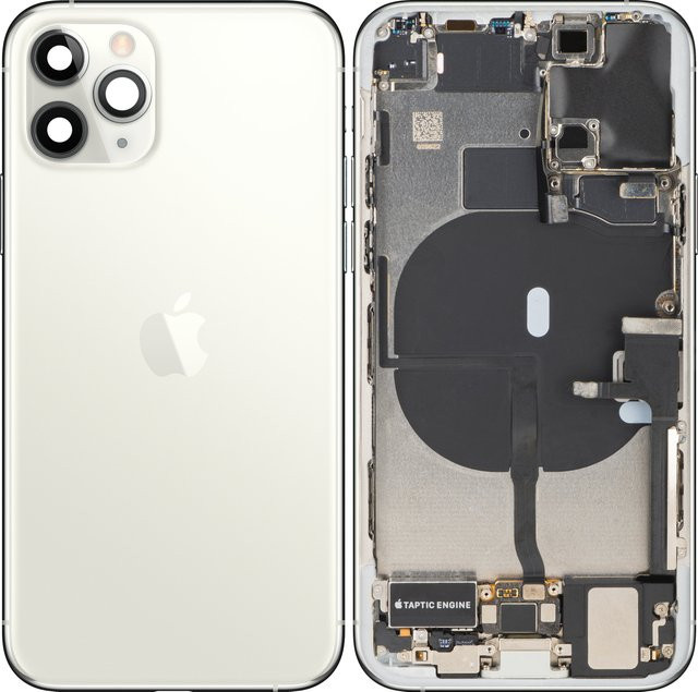 Apple iPhone 11 Pro Batteriedeckel mit Mittelgehäuse in Silber - Bild 1