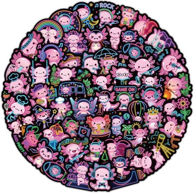 GOGOTU Salamander Graffiti-Aufkleber, 51-teiliges Set, multicolor - Bild 1