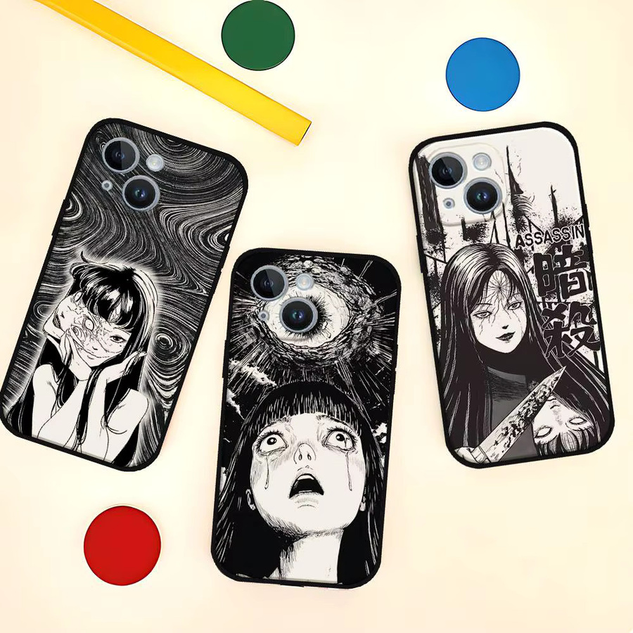 Horror-Comic Tomie Junji Itou Handyhülle aus hartem Silikon für Apple iPhone 11 bis iPhone 17 Pro Max in Multicolour - Bild 4