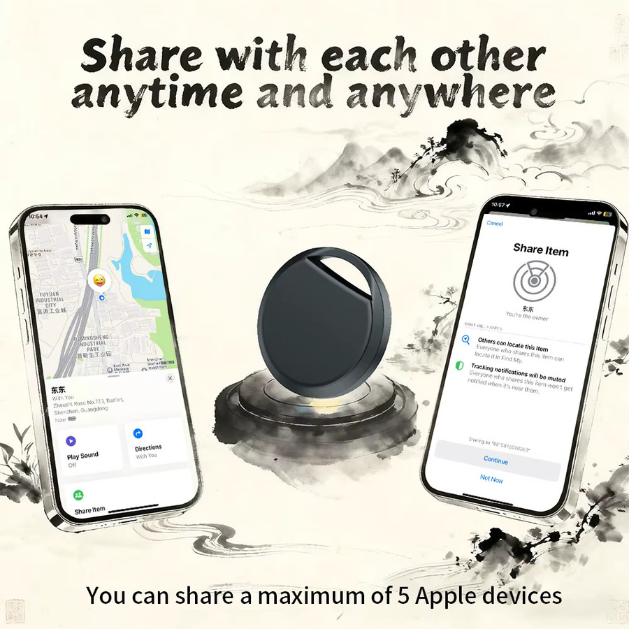 Vivilife Smart Tracker Anti-Verlust Tag in Schwarz für Apple Find My App und iOS-Geräte - Bild 4