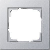 Gira Abdeckrahmen System 55 E2 1-fach Aluminium Silber IP21 - Bild 1